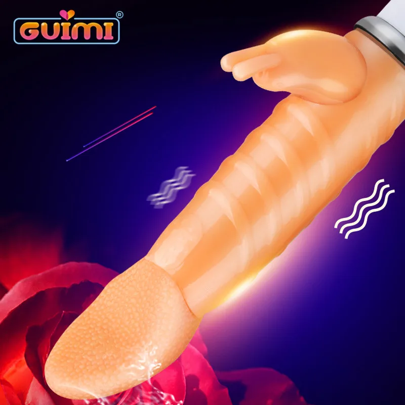 GUIMI Минет язык реалистичность вибраторы для женщин игрушки мастурбатор вагина