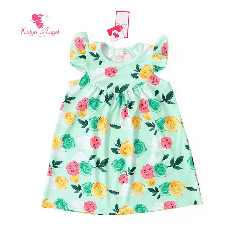 Kaiya Angel/детская одежда летнее платье для девочек с цветочным рисунком и розами