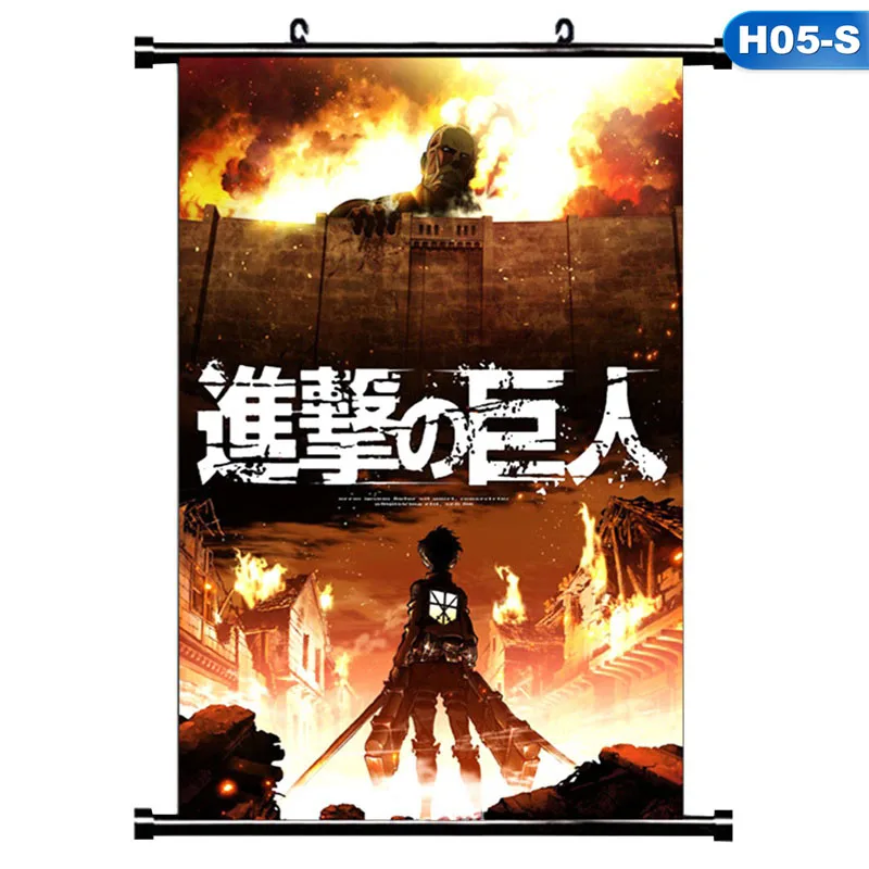 5 Домашний декор атака на Титанов Shingeki no Kyojin Косплей свиток - Color: 5