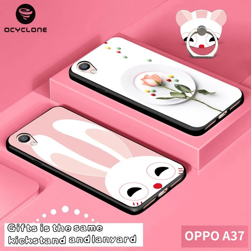 Милый чехол с рисунком для OPPO A37 подарки подставка и ремешок мультяшный