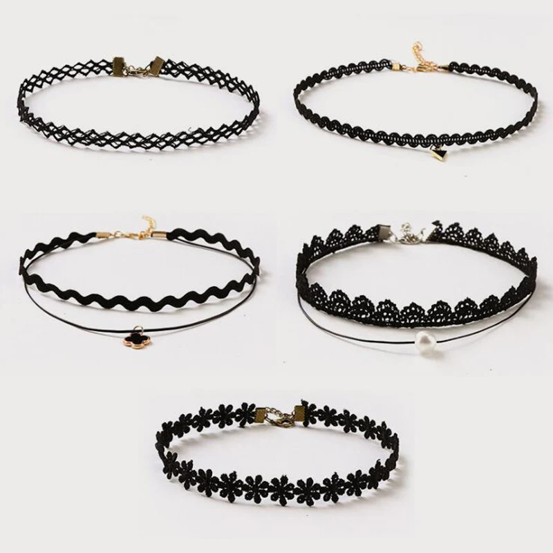 Fashion 5pcs Lace Hairbands For Girls Clavicle Necklace Princess Gifts Kids Hair/Clothes Accessories Natal Ornaments | Детская одежда и