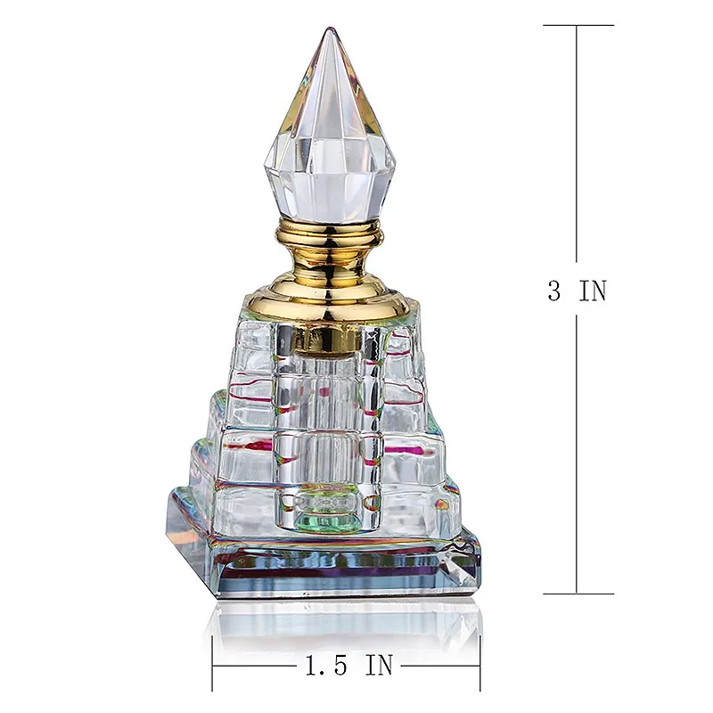 H& D прозрачная египетская мини парфюмерная бутылка многоразового использования пустая стеклянная бутылка для духов бутылочка с женскими духами пустой контейнер домашний декор 3 мл