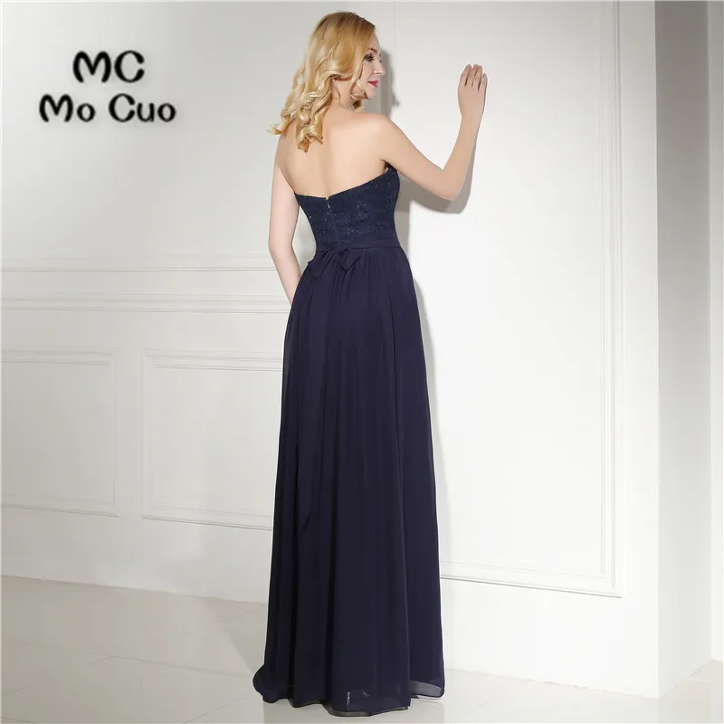 Dark Blue 2017 Fashion Prom Dresses Sweetheart Off Shoulder Beaded Custom Made Lace Chiffon Evening Gowns Formal Party | Свадьбы и