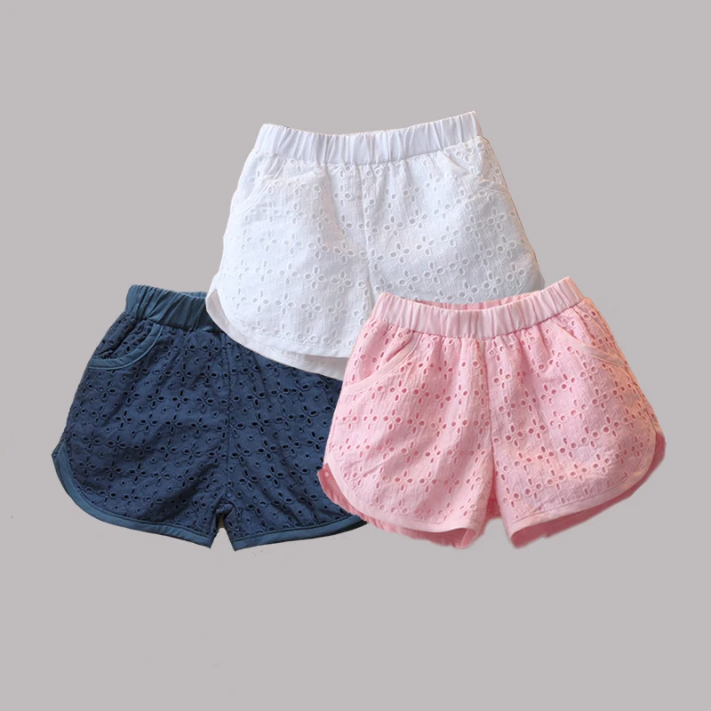 2018 new Girls bow Kids Clothes Girl Fashion Summer Clothing European Brand Style Crochet Shor kids | Мать и ребенок