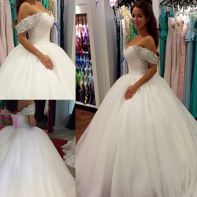 ZJ9029 custom made White Ivory Sweetheart Bride Dresses Off Shoulder Wedding Ball Gown Princess maxi formal plus size 2-26W