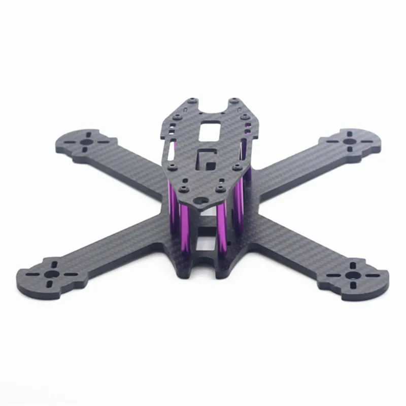 HSKRC TWE210 210 мм Колесная база 4 Arm 3K Углеродное волокно Тип X FPV гоночная рамка в