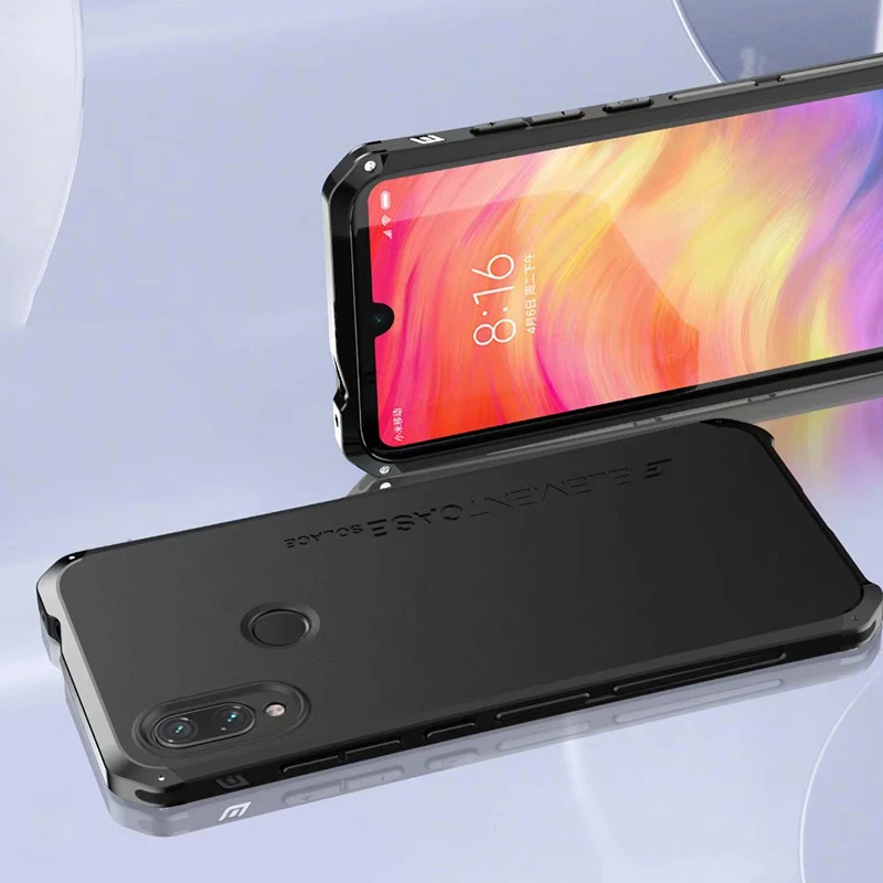 Алюминиевый металлический бампер чехол для Xiaomi Redmi Note 7 360 Полный Гибридный бронированный матовый ПК задняя крышка Redmi Note 7 противоударный чехол для телефона