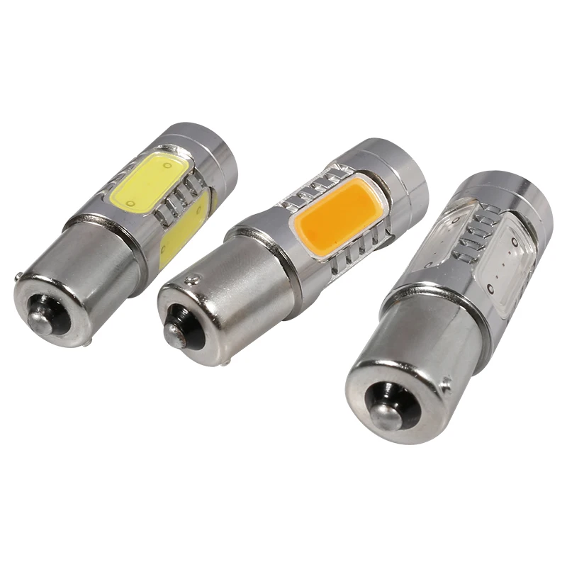 1 шт. 1156 BA15S BAU15S PY21W P21W светильник ная лампа COB 7 5 Вт Светодиодная автомобильная