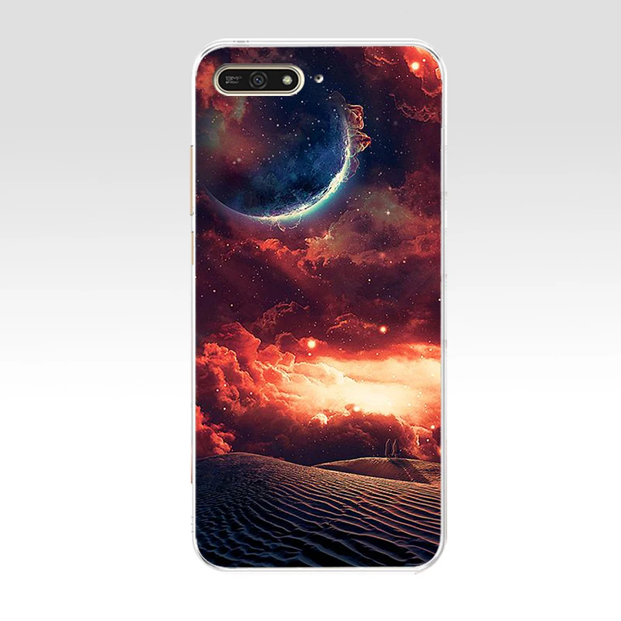 50AQ Art Star Tree Sky Space Soft Silicone Tpu Cover Case for huawei Honor 7a pro 7x play 5.45 5.7 inch case | Мобильные телефоны и