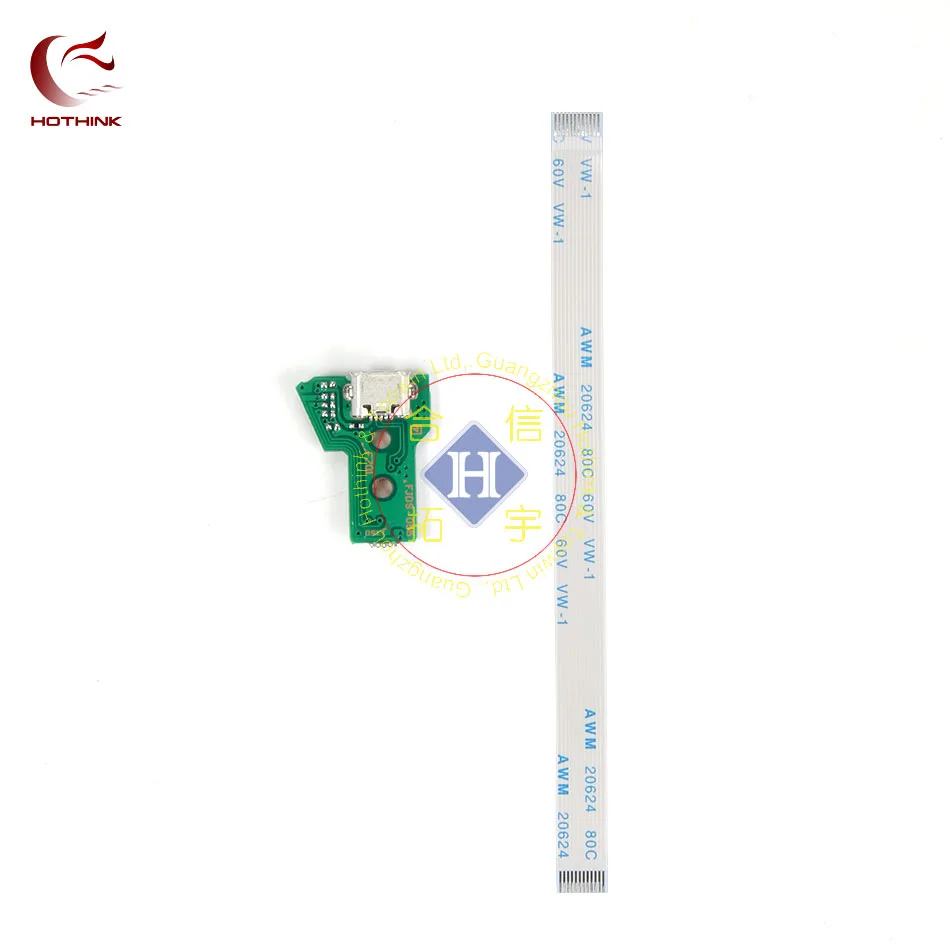 HOTHINK 50 компл./лот JDS-011 JDS-030 JDS-040 JDS-055 USB плата с зарядным портом с кабелем для PS4 PRO Slim контроллер запчасти для ремонта
