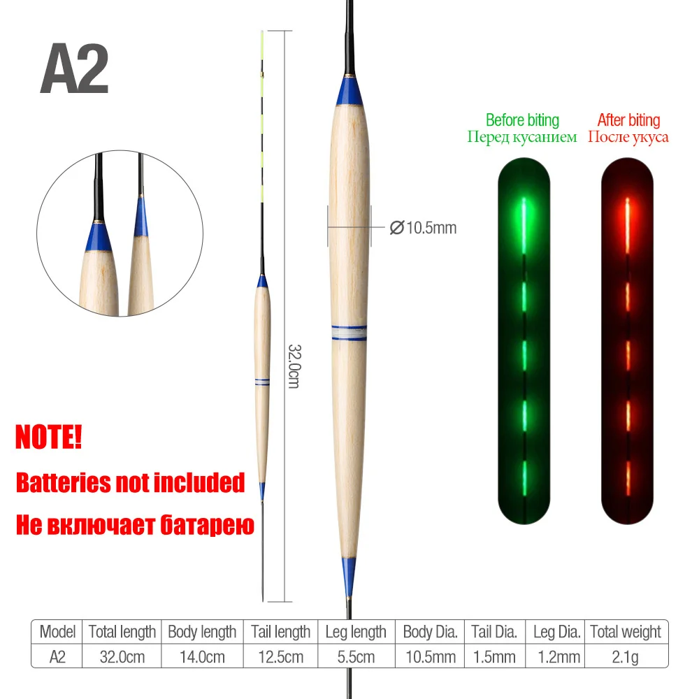 A2 (NO Battery) DONQL поплавок для рыбалки, умный светодиодный светильник, буй для укуса рыбы, автоматически напоминающий светящийся поплавок, Электрический рыболовный буй без батареи - Цвет: A2 (NO Battery)