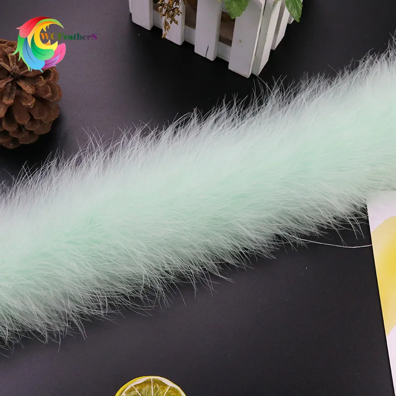 50g Light Green 48-50 г 2 метра/шт пушистые перья Боа супер качество красочные боа из пера индейки вечерние/Карнавальные костюмы/рождественские украшения - Цвет: 50g Light Green