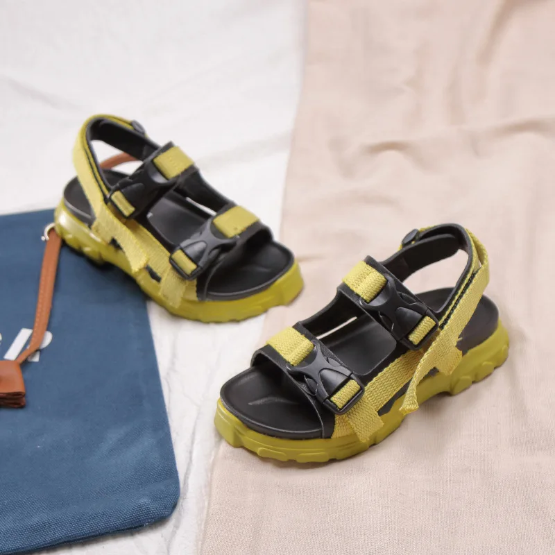 Детские пляжные сандалии повседневные босоножки для маленьких девочек и