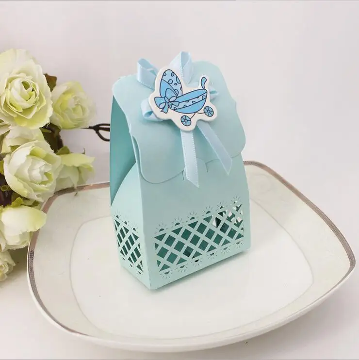 48pcs boy baby show candy box New Baby Shower Birthday Party Favor Gift Bags Box shower souvenirs | Дом и сад