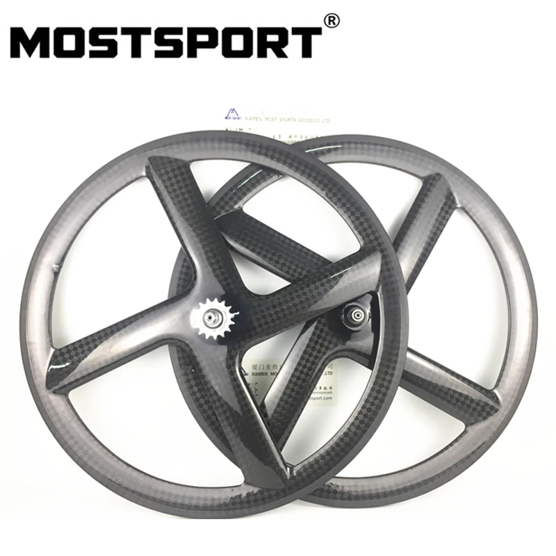 MOSTSPORT 700C Clincher Four карбоновые колеса со спицами для фиксированной