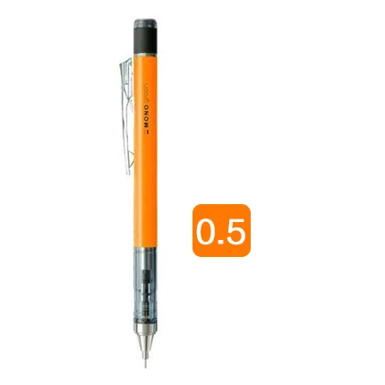 TOMBOW 0,3 0,5 мм графитовые автоматические механические карандаши ручной работы автоматический карандаш для рисования эскизов канцелярские принадлежности - Цвет: orange 0.5mm