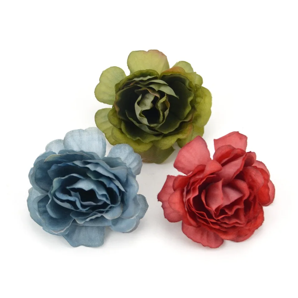 10 шт. материалы для масляной живописи искусственные шелковые розы головки