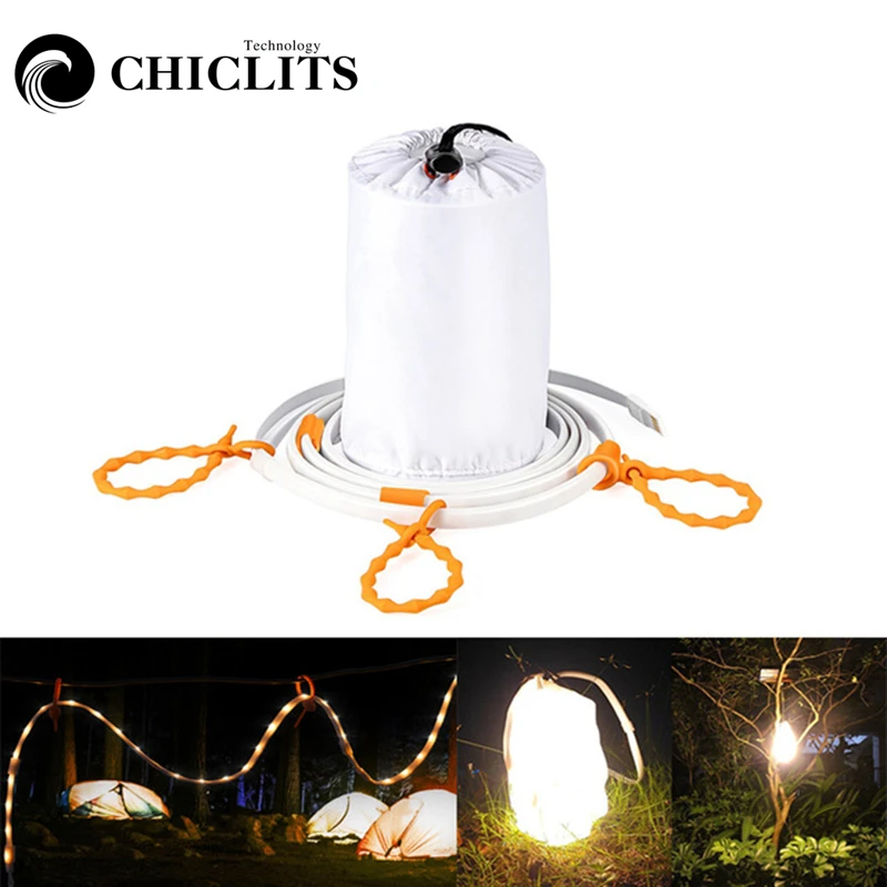 CHICLITS наружная Светодиодная лампа IP67 1 5 м в USB мощность веревка свет для кемпинга