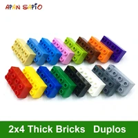 big size diy building blocks thick figures bricks 2x4dot 8pcs educational creative toys for children compatible with brands