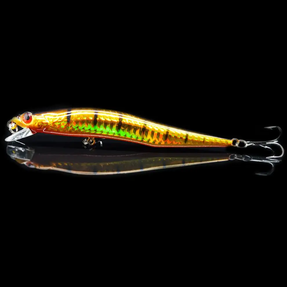 

6pcs/lot 11.5cm 10g Wobbler Artificial Bait Minnow Fishing Lure Laser Hard Bait with 3D Eyes Triple Hook