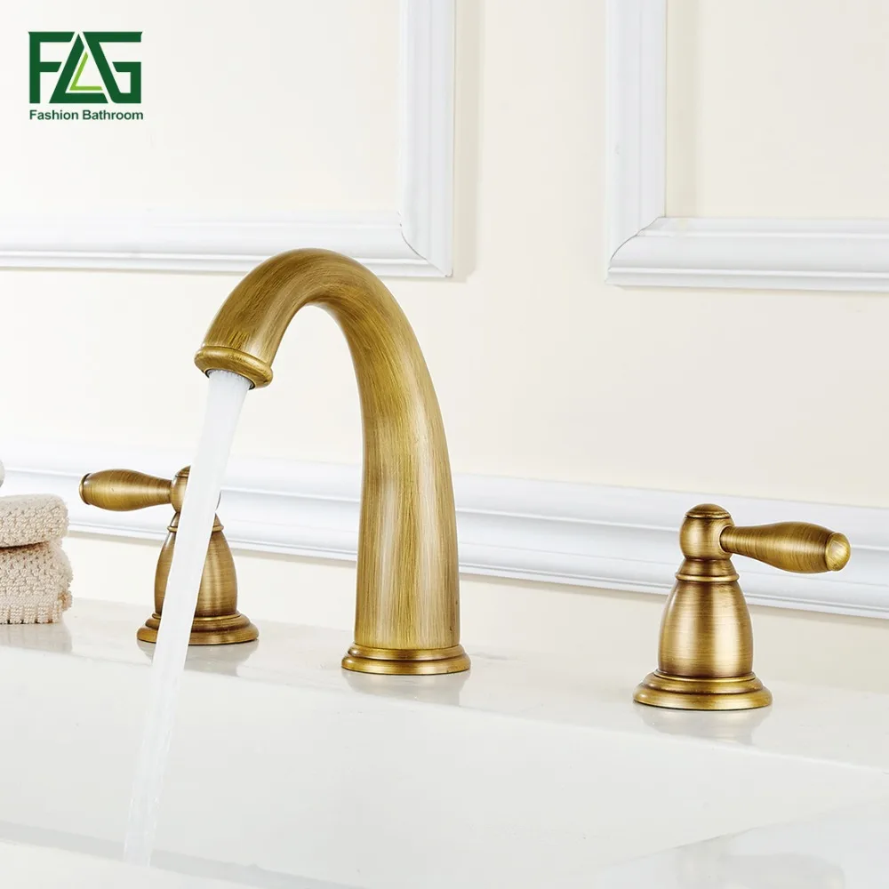 Смеситель для раковины FLG в скандинавском стиле позолоченный смеситель с 3