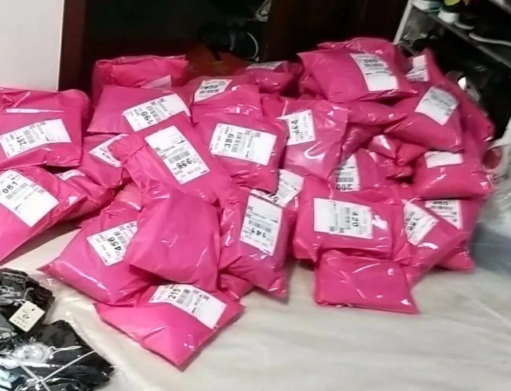 Pink200PCS материал большой белый поли пластиковый почтовый ящик Курьерская сумка пластиковая упаковочная сумка 350x450 мм