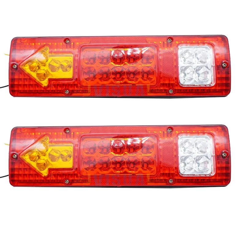 2x 19LED Red 2 шт. водонепроницаемый автомобильный 8 19 20 24 30 46LED задний светильник пара Лодочный Прицеп 12 В/24 В задние части для прицепа грузовика автомобильный светильник - Цвет: 2x 19LED Red
