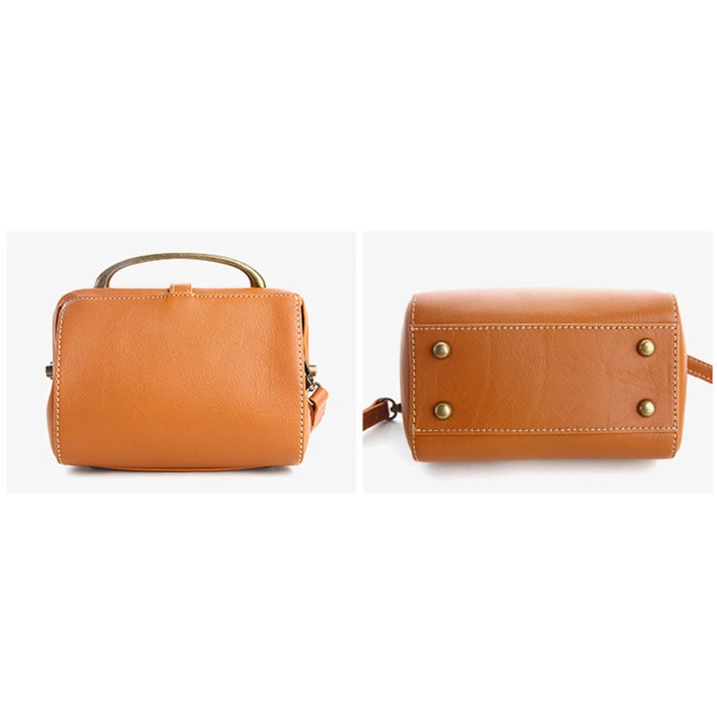 100% Genuine Leather Handbags Women Cow Womens Bags Retro Doctor Bag Soft Real Crossbody Ladies Shouder | Багаж и сумки