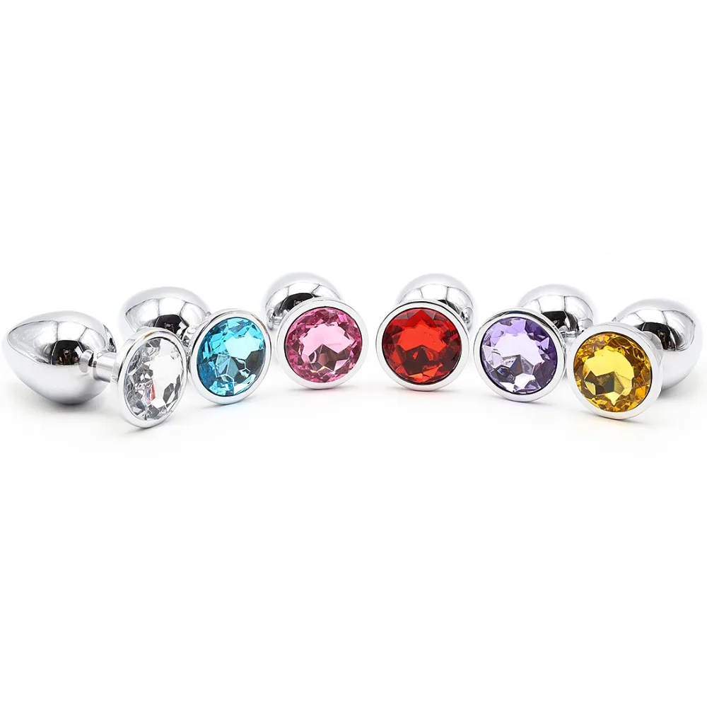 27mm metal butt plug stainless steel anal dildo with diamond gemstone SM adult game sex toy for couple women men gay masturbate | Красота и