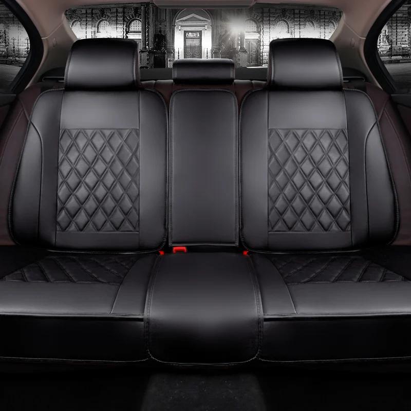 2018New styling Luxury Leather 5 color 3D Car Seat Covers Front &amp Rear Complete Set For Porsche Cayenne SUV Cayman Macan pad |