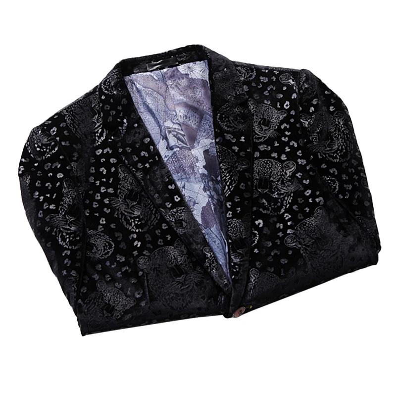 YUNCLOS осенний Новый мужской блейзер с бронзовым принтом Свадебный Мужской Блейзер