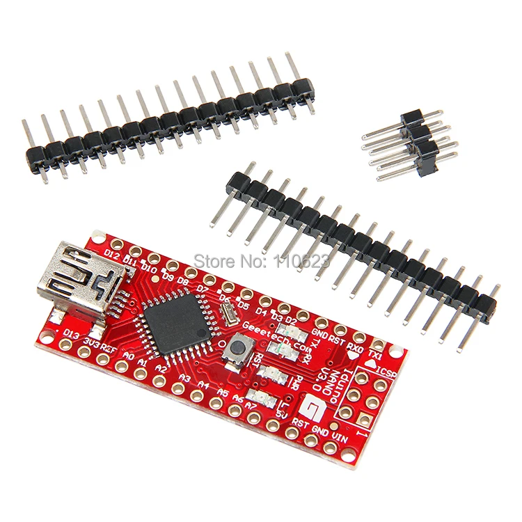 Geeetech интегральные схемы Atmel ATmega328 плата с мини USB кабелем совместима Arduino Nano V3.0|board