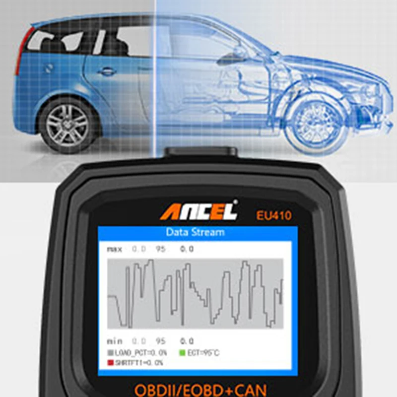 Ancel EU410 OBD2 автомобильный сканер двигателя код ошибки ридер Поддержка 8