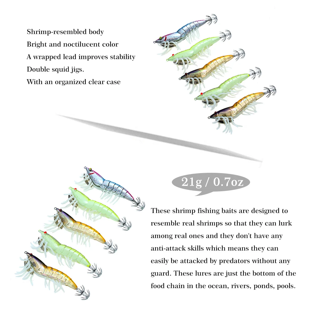 3 шт./5 шт. светящиеся рыболовные приманки в виде креветки 12 см|fishing lure|lure kitbait crankbait |