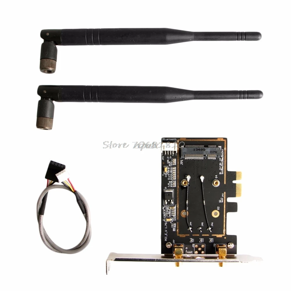 Mini BCM4352 867 Мбит/с + Bluetooth BT 4 0 802.11AC/BGN Настольный PCI E адаптер карта с Wi Fi антеннами