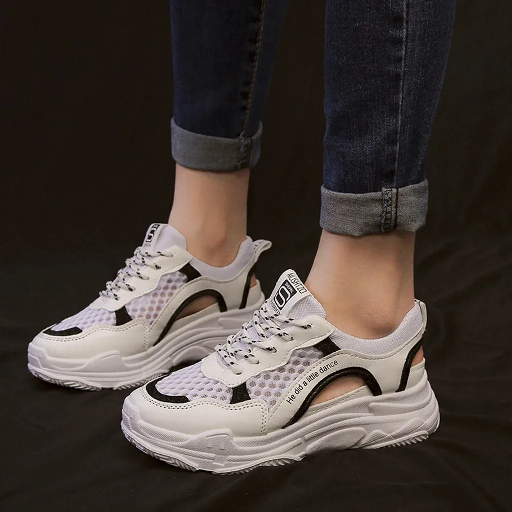 Женская спортивная обувь летние кроссовки на шнурках sapato feminino damskie zapatos de mujer #