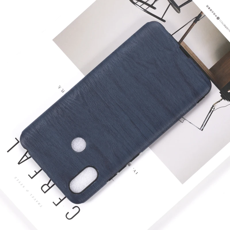 Wood grain PU Leather Phone Case For Xiaomi Mi Max 3 Soft Silicone Gel Back Shell |