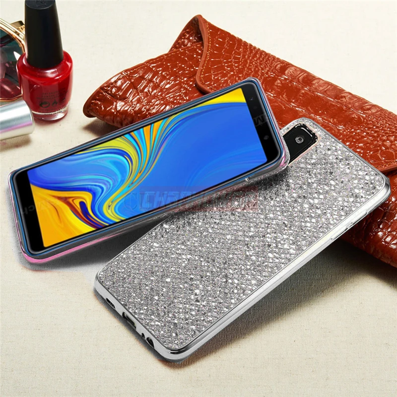 Glitter Soft TPU Case For Samsung Galaxy S6 S7 Edge S8 S9 Plus A5 A6 A7 A8 A9 J2 J4 J6 J8 2018 J3 J5 J7 Neo Note 8 9 Prime Cover |