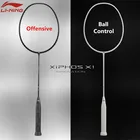 Ракетка для бадминтона Li-Ning L378OLB, высококлассная ракетка для бадминтона из углеродного волокна, контроль Li Ning, высокая прочность, тонкий вал XiPHOS X1