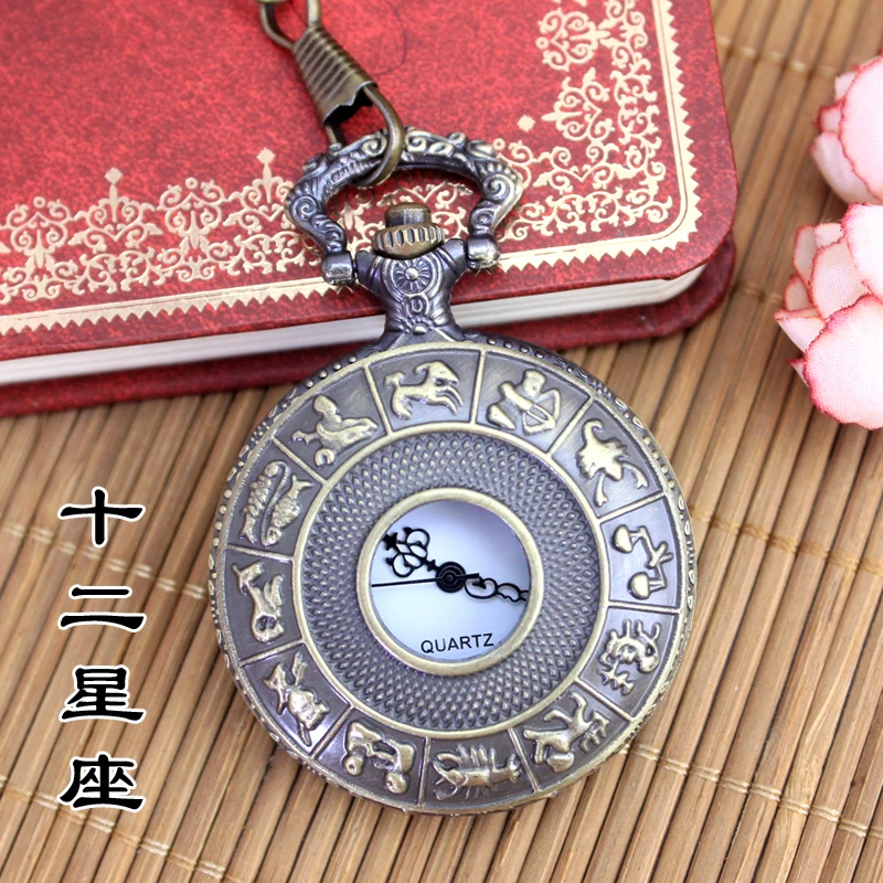 2017 Antique Copper Steampunk Vintage Hollow Bronze Gear Quartz Pocket Watch Necklace Pendant Clock Chain Men's Women | Наручные часы