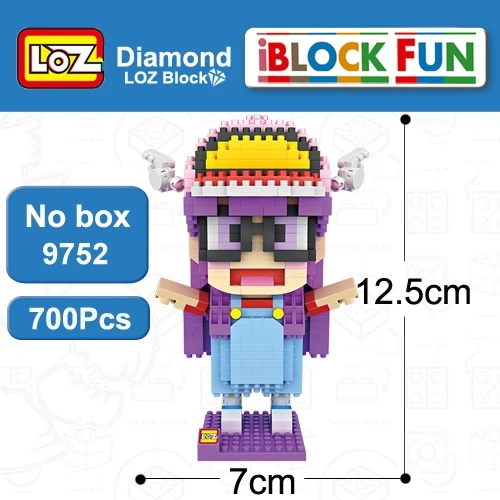 LOZ Building Blocks Toy Arale Dr Slump Action Figure Toy Diamond Model Toys 700Pcs Gift For Age Children 14+ Offical Authorized - Цвет: LOZ 9752 no box