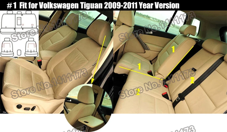 Чехлы для сидений из льна для Volkswagen VW Tiguan 2013, Набор чехлов для автомобильных сидений под заказ, чехлы для автомобильных сидений