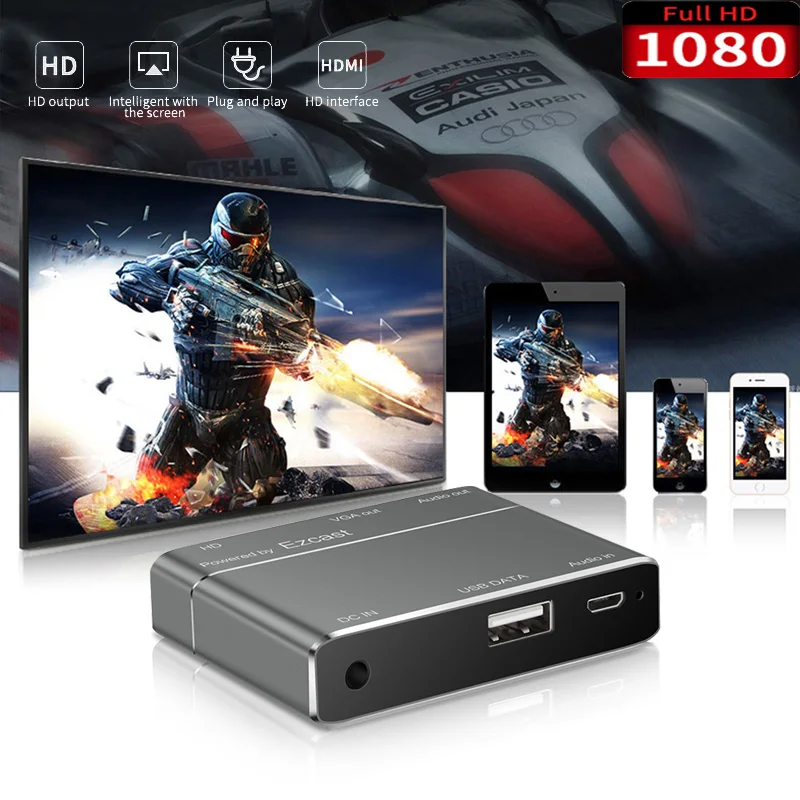 USB S8PRO HDMI/VGA + аудио конвертер Цифровой AV адаптер plug and play EZcast TV stick WiFi Дисплей для