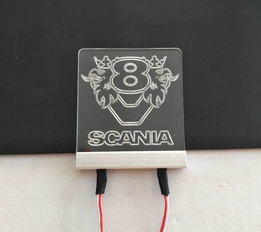 RC Tamiya Scania грузовик Светодиодная лампа V8 логотип габаритный фонарь для масштаба