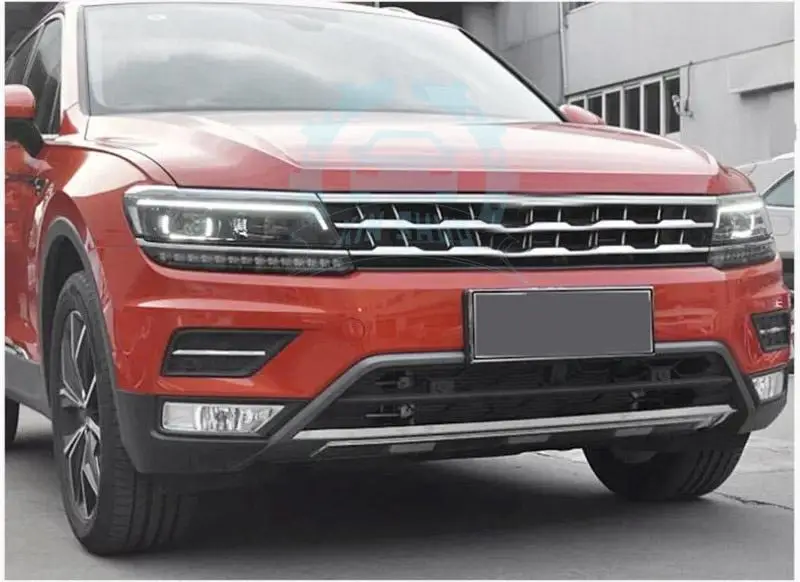 Спереди охранник доска и заднего бампера abs Материал для Volkswagen Tiguan L 2016-2018 |