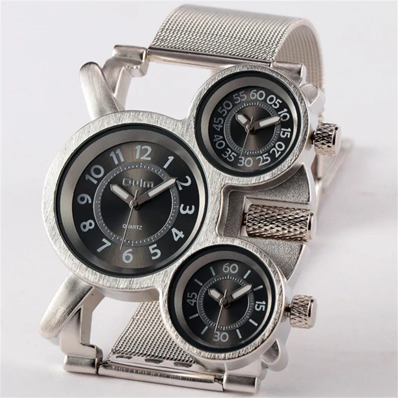 Мужские часы Oulm большие наручные в стиле милитари Montre Homme de Marque Relojes Lujo Marcas мужские