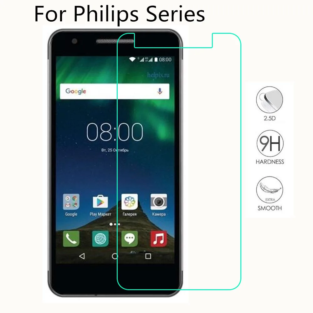 Закаленное стекло для Philips S318 S326 S327 S386 Xenium X588 V377 V526 V787+ X818 защитная пленка