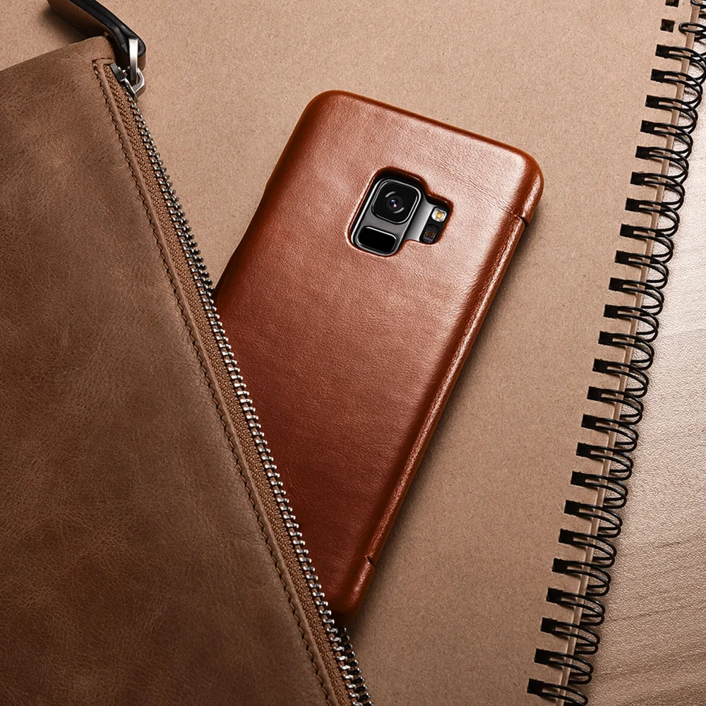 Icarer для Galaxy S9 плюс флип чехол Ретро кожа Магнит Чехол-книжка для samsung Galaxy S9 S9 плюс защитный чехол телефона S9Plus