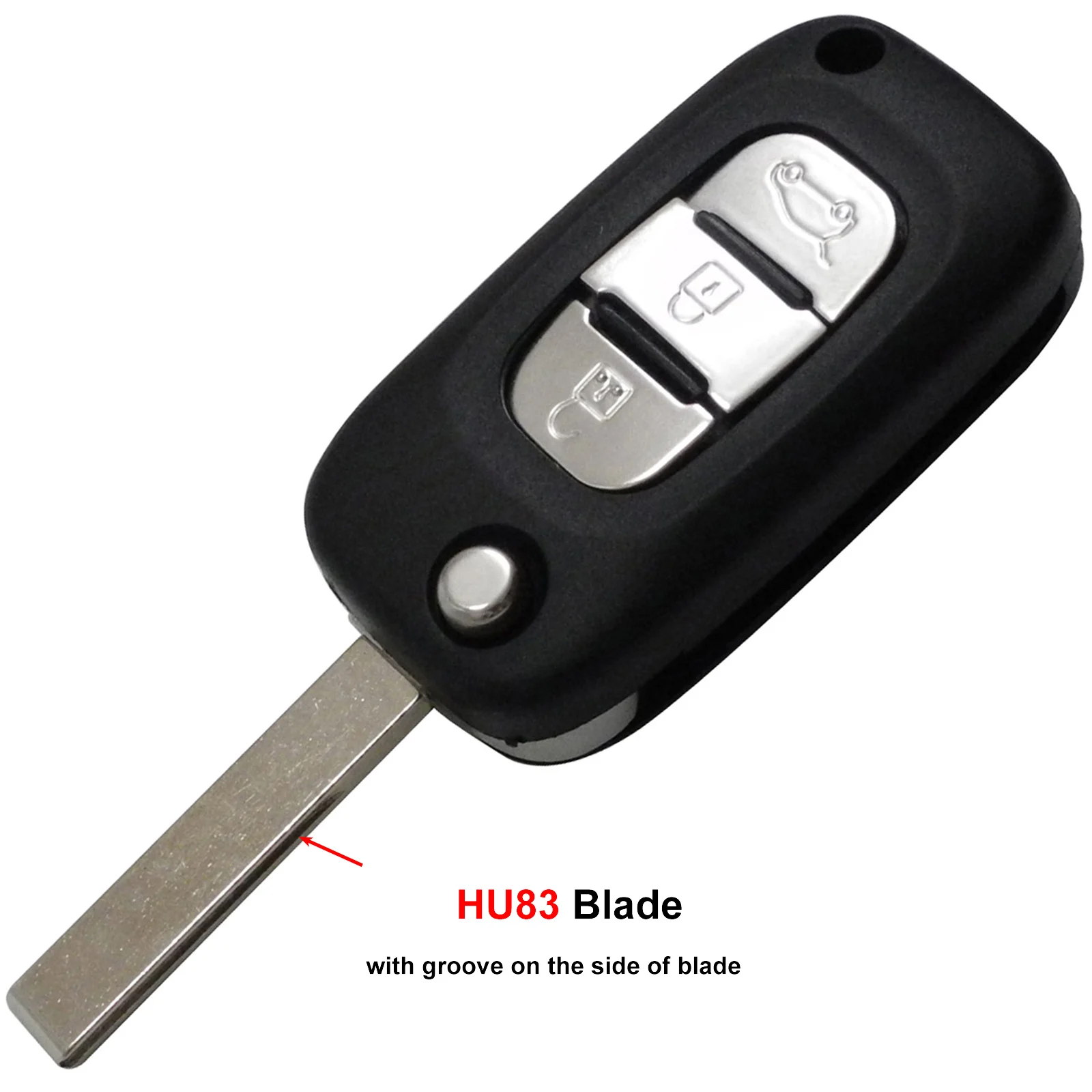 3 Buttons HU83 Jingyuqin 2/3 кнопки флип Автомобильный Дистанционный чехол для ключей брелок оболочка для Renault Fluence Clio/Megane/Kangoo модус Лада VA2/HU83/Ne72 лезвие - Цвет: 3 Buttons HU83