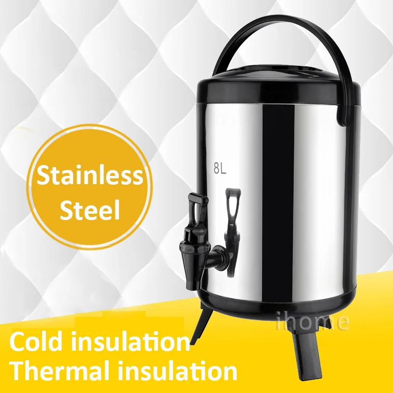 12 л кухонный термос из нержавеющей стали ведро для кафе чайный горшок